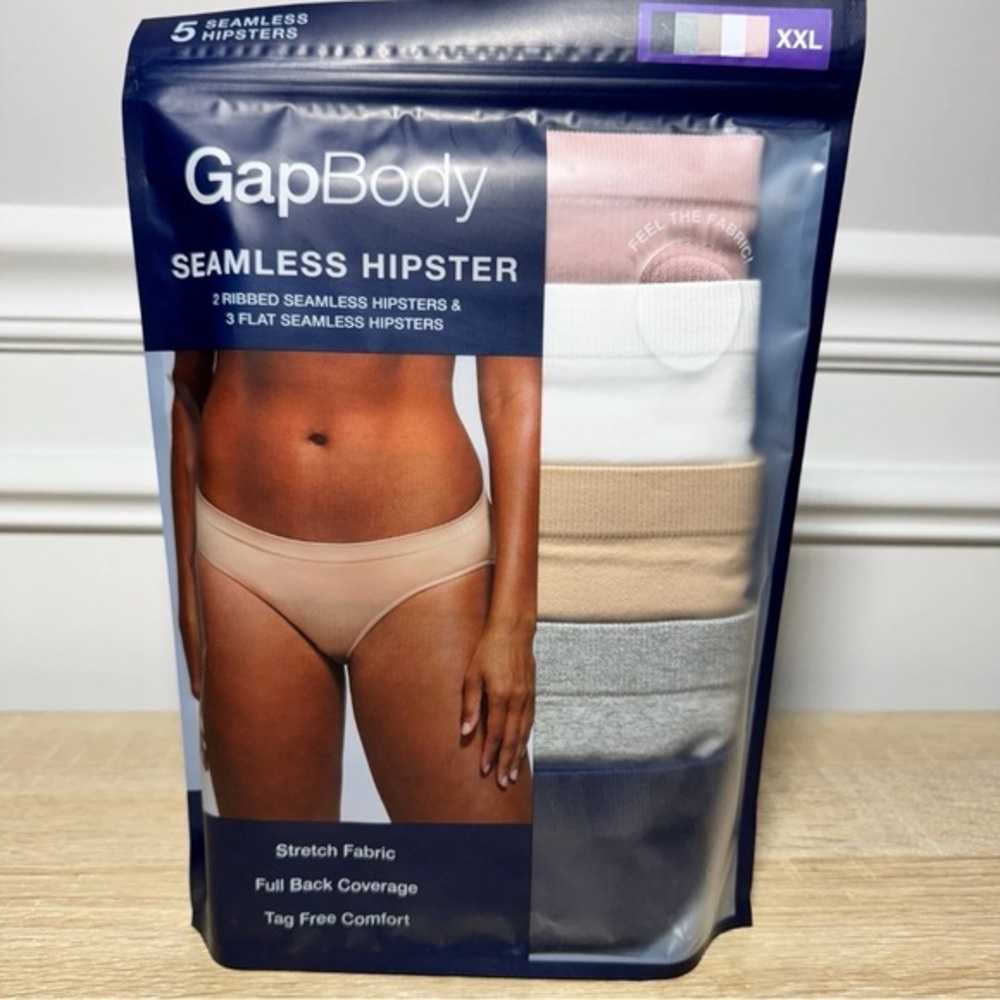 GapBody XXL Women's Seamless Hipster Panties -‎ Multi-Color Pack